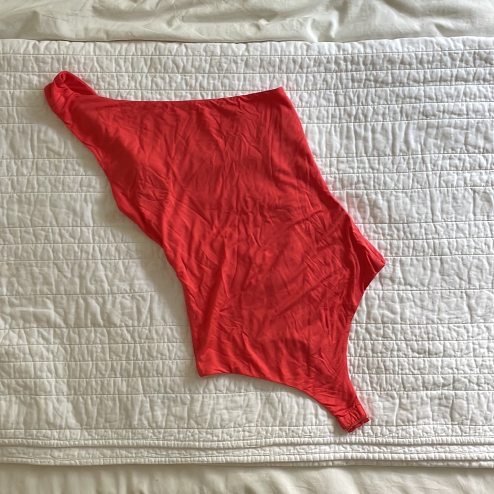 Lovers + Friends Mariah Bodysuit in Red Coral Size XS